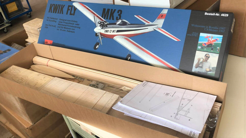 KWIK FLY MK3 RC powered flight model quick assembly kit Order no. 4629